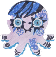 Child's drawing of a sea creature — RADAR Kids lagoon