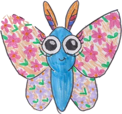 Child's drawing of a sea creature — RADAR Kids lagoon
