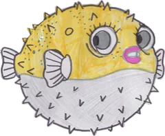 Bobiță the pufferfish — a child's drawing from RADAR Kids